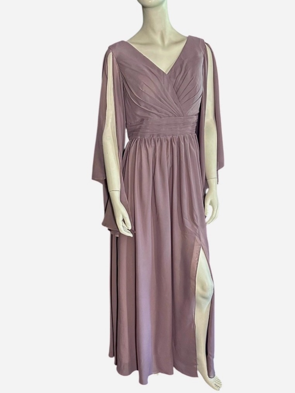 Formal Floor Length A-Line Chiffon Orchid Size 10 NWT